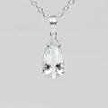 Aquamarine Silver Pendant