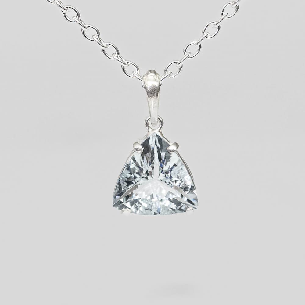 Aquamarine Silver Pendant