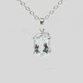 Aquamarine Silver Pendant