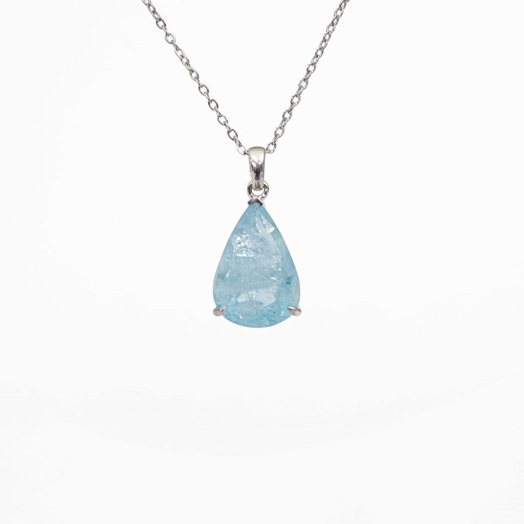Aquamarine Silver Pendant