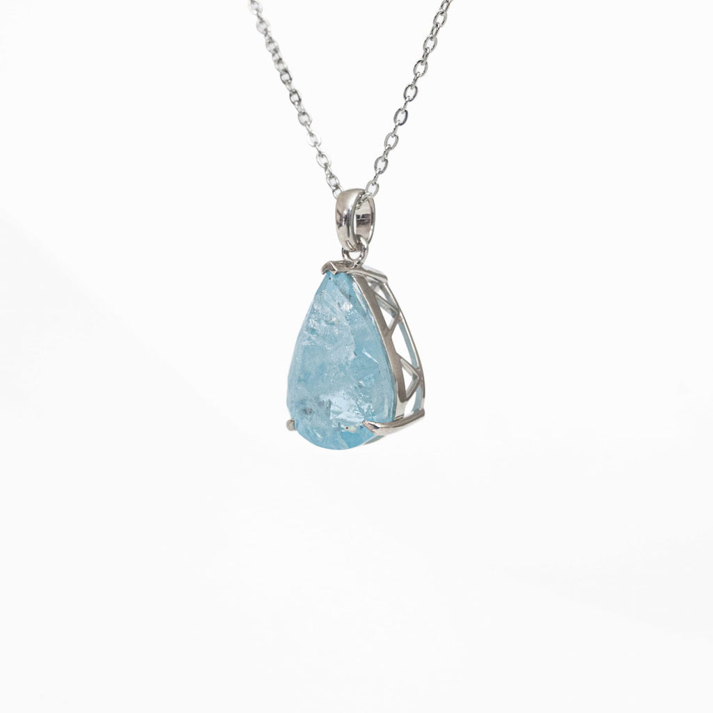 Aquamarine Silver Pendant
