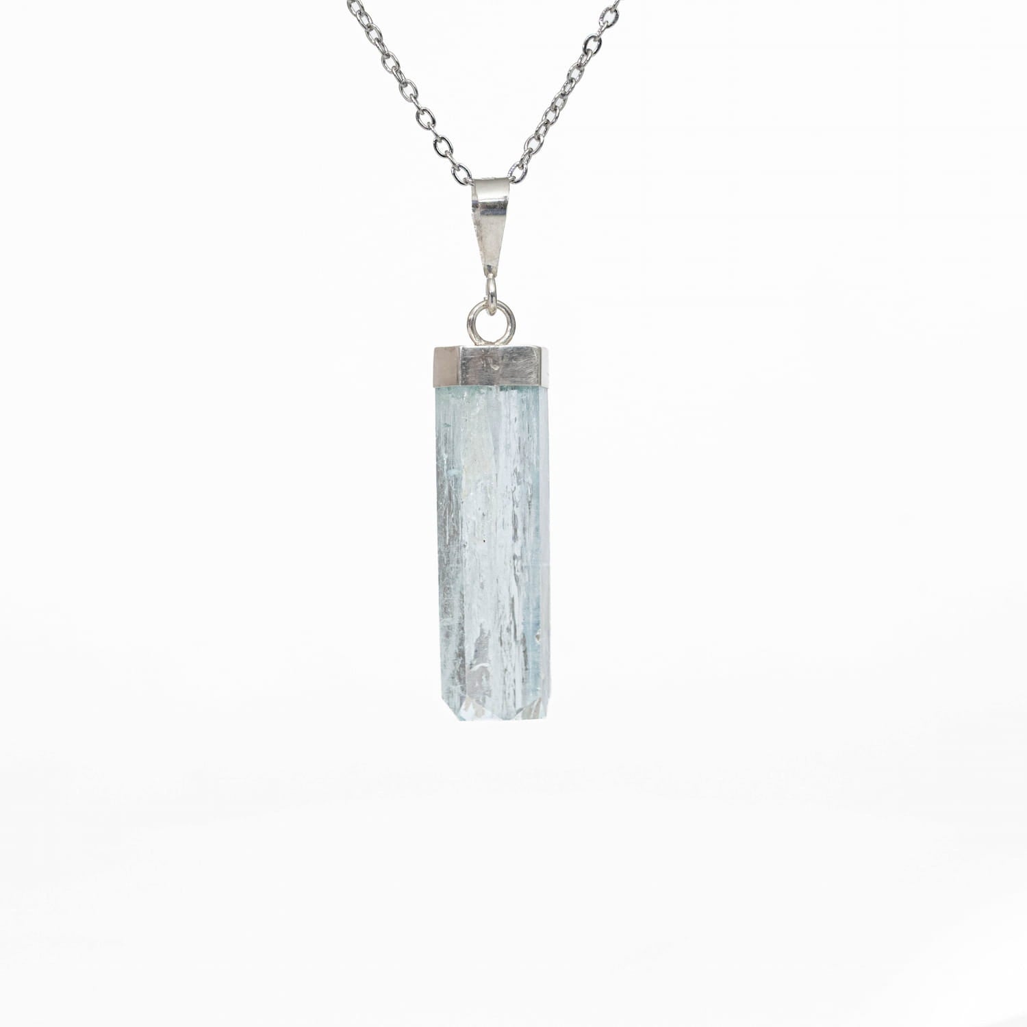 Aquamarine Silver Pendant