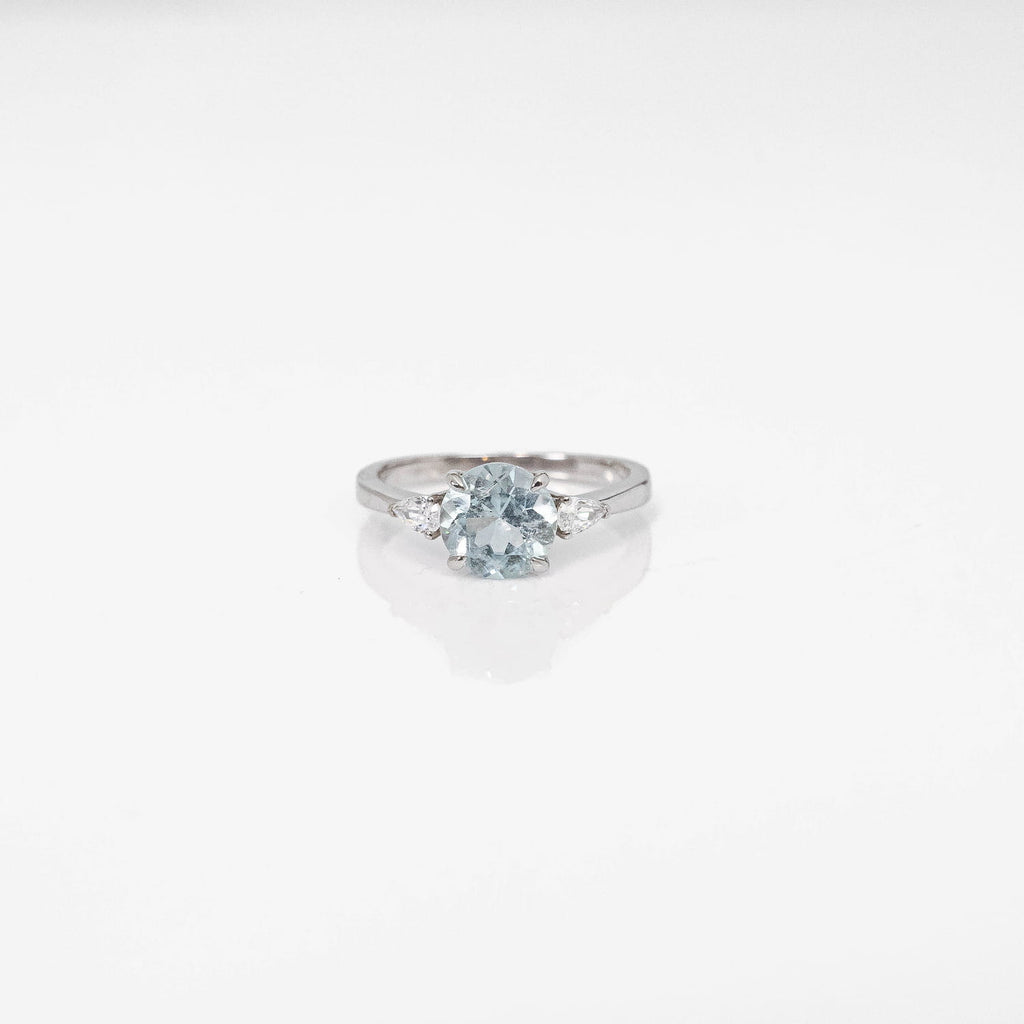 Aquamarine Silver Ring