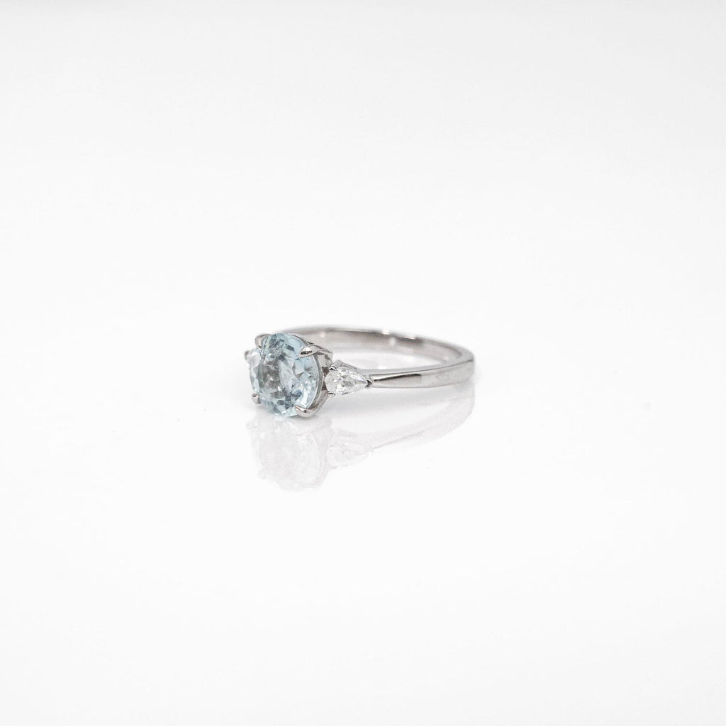 Aquamarine Silver Ring