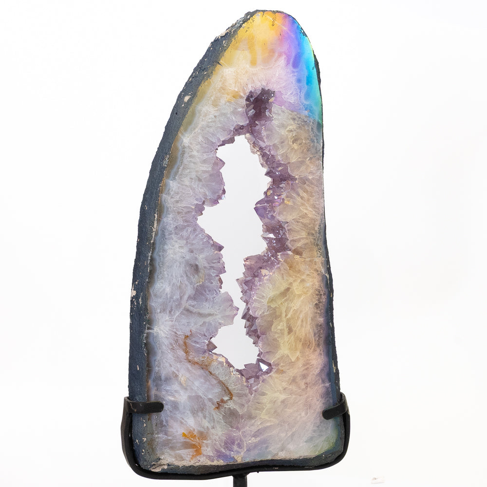 Aura Coated Amethyst Slab