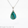 Azurite Malachite Pendant - Silver