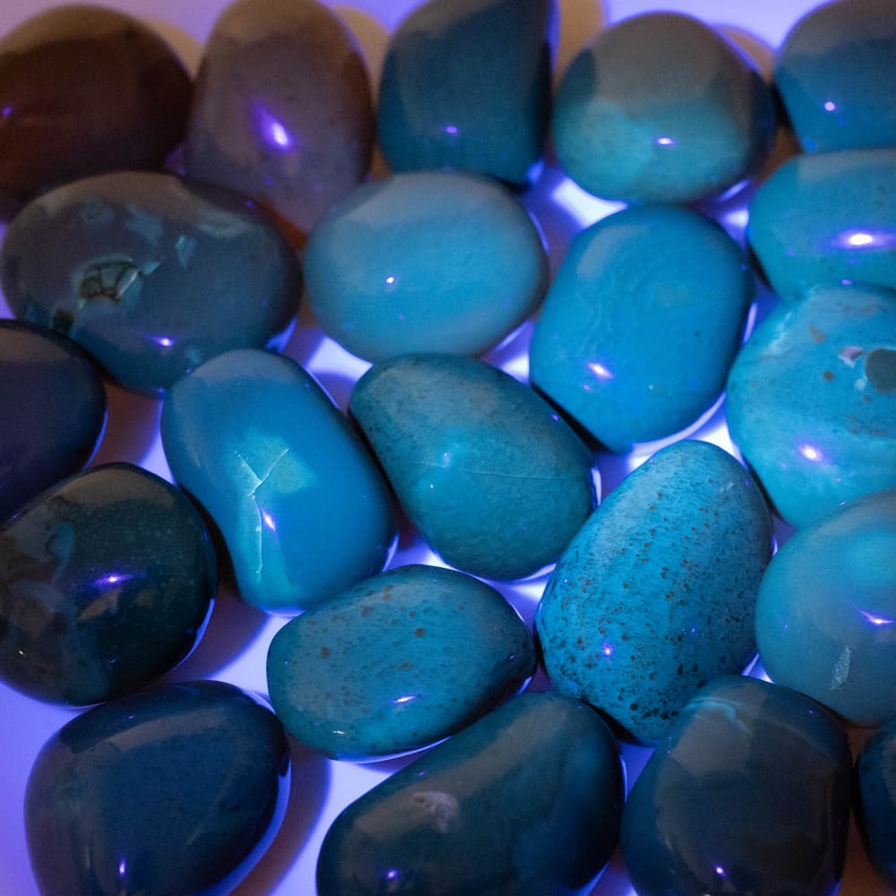 Blue Amber Tumbled