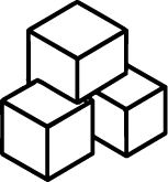 Illustration of three stacked cubes