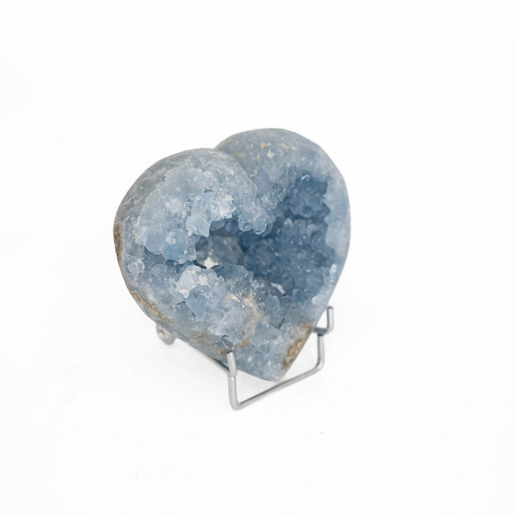 Celestite Druze Heart