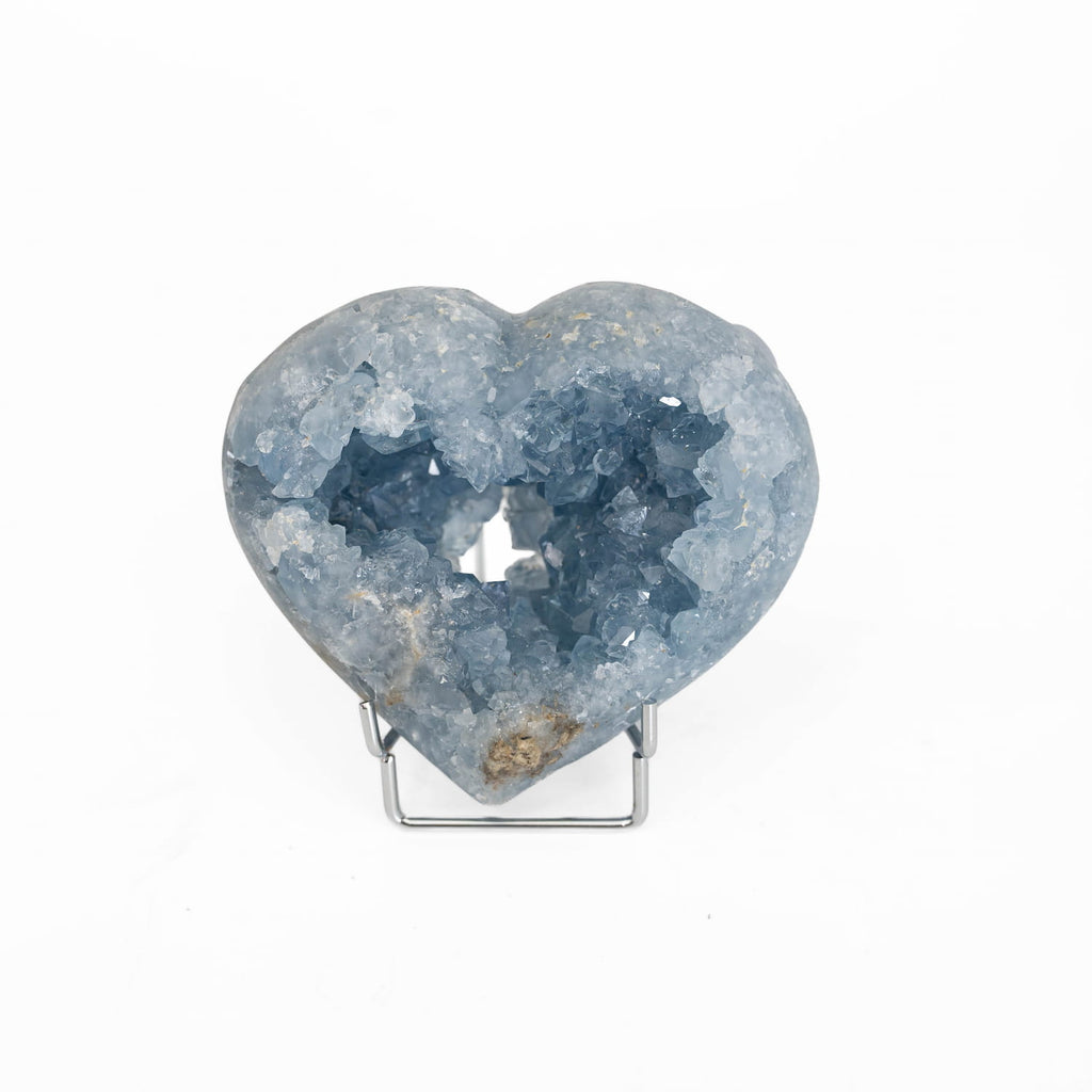 Celestite Druze Heart