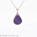 Charoite Pendant - Silver