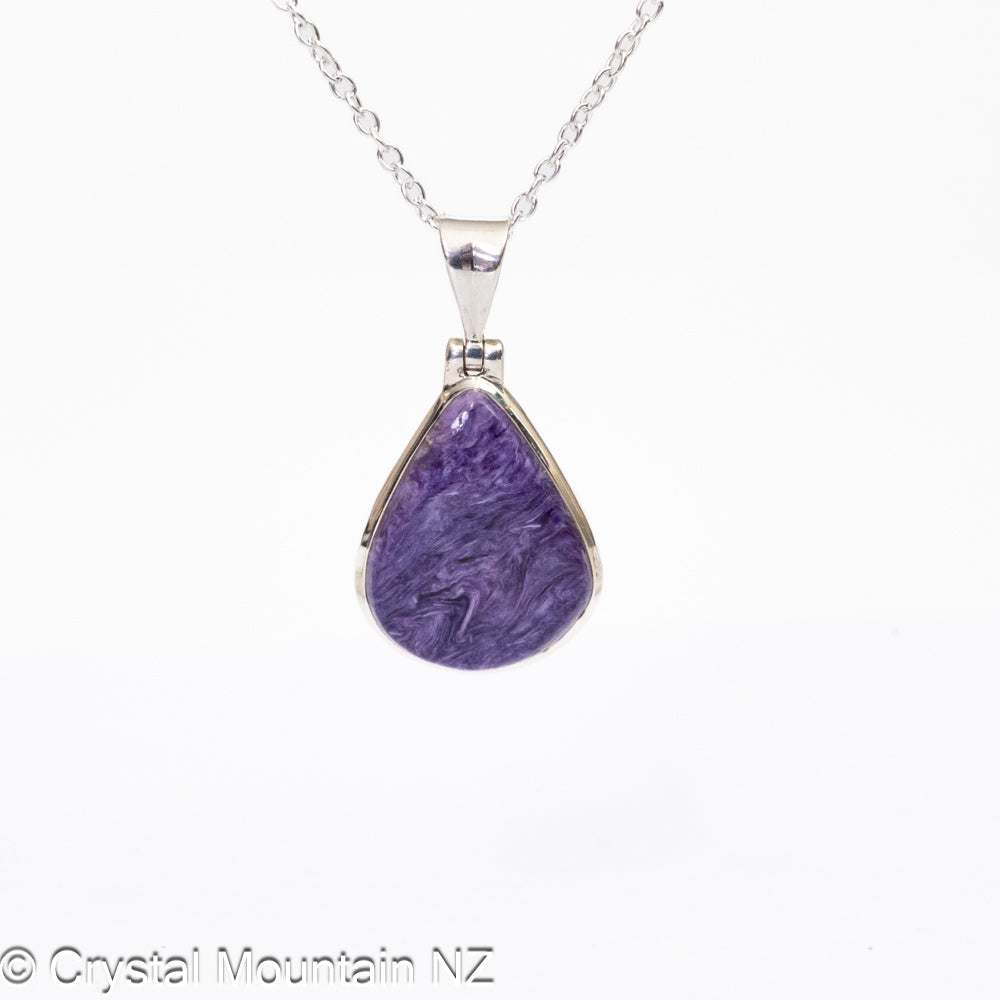 Charoite Pendant - Silver
