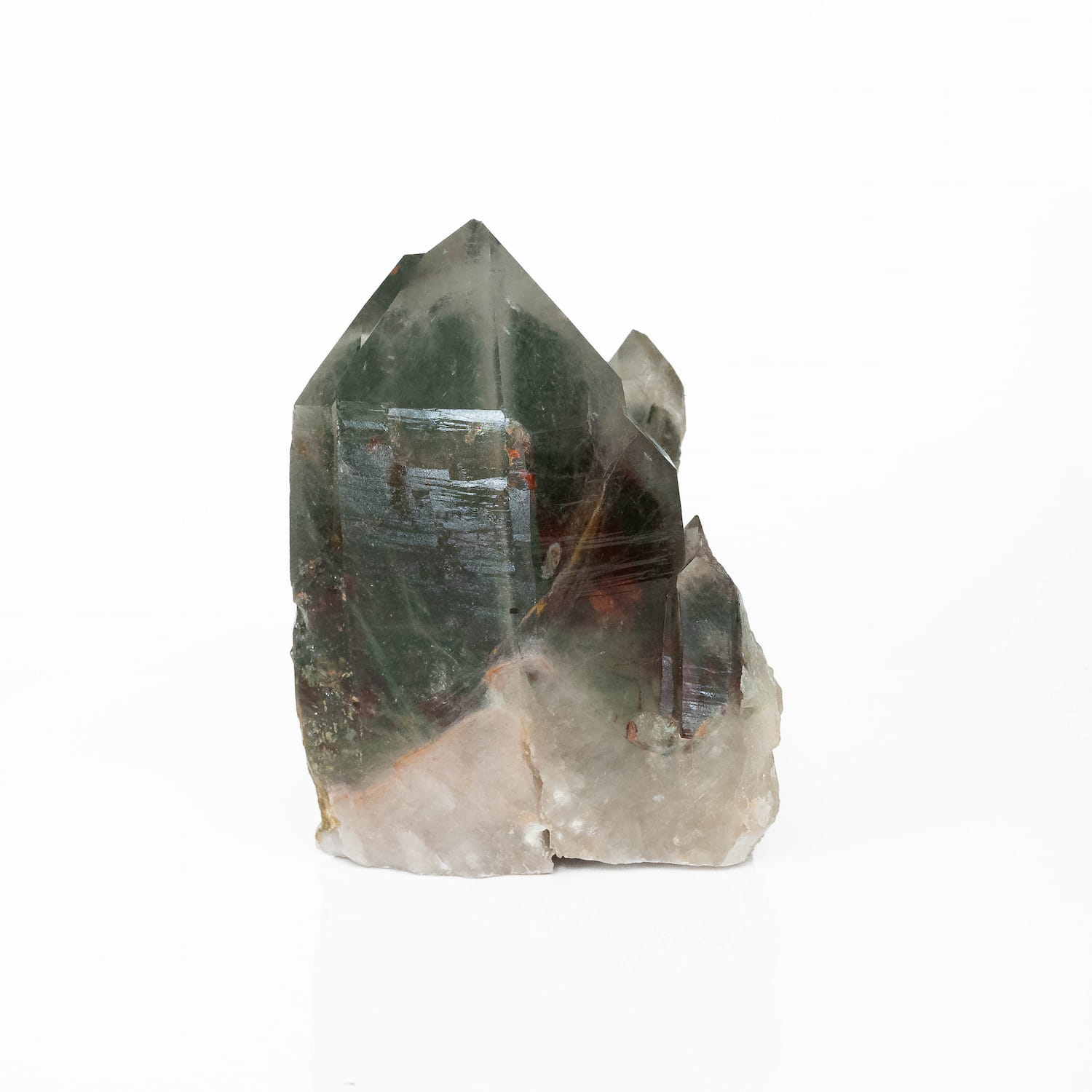 Green Chlorite Phantom Quartz Cluster