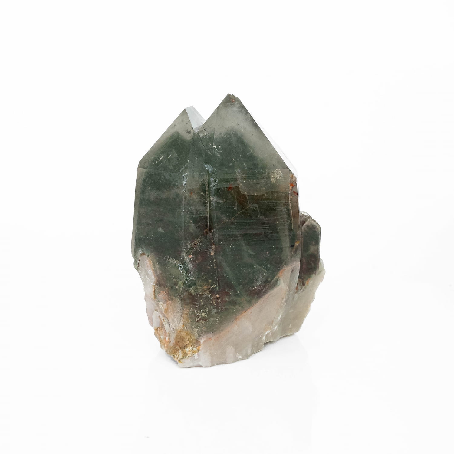 Green Chlorite Phantom Quartz Cluster