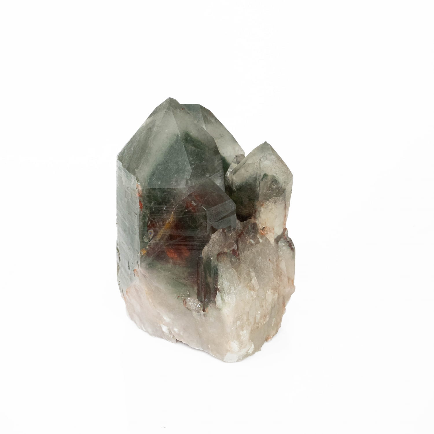 Green Chlorite Phantom Quartz Cluster
