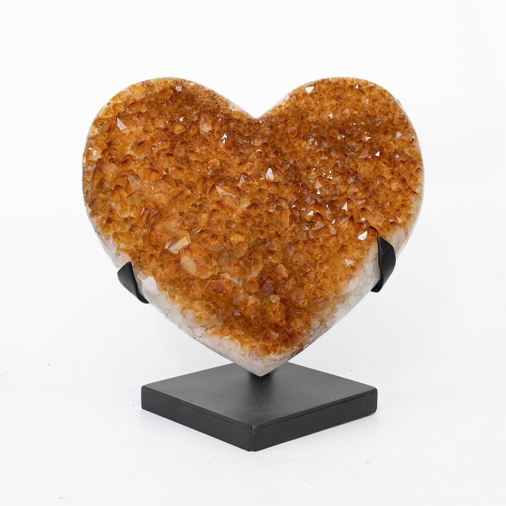 Citrine Druze Heart