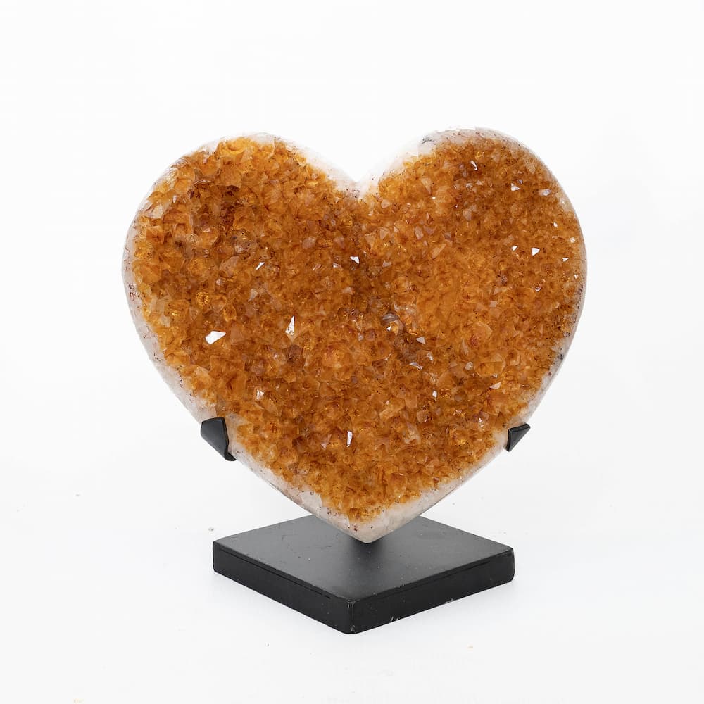 Citrine Druze Heart