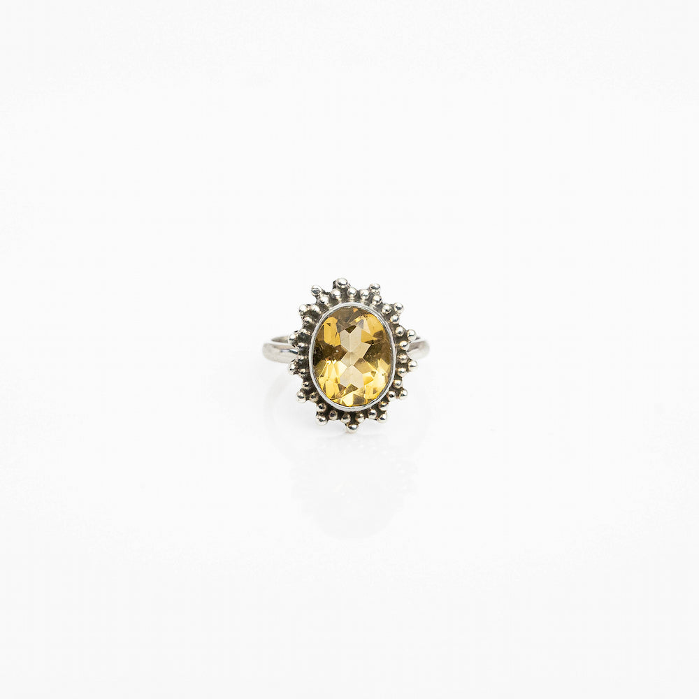 Citrine Silver Ring