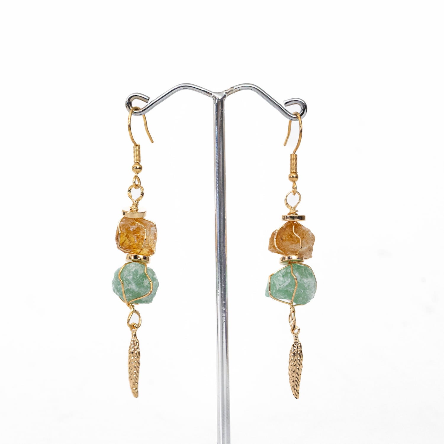 Citrine & Aventurine Earrings