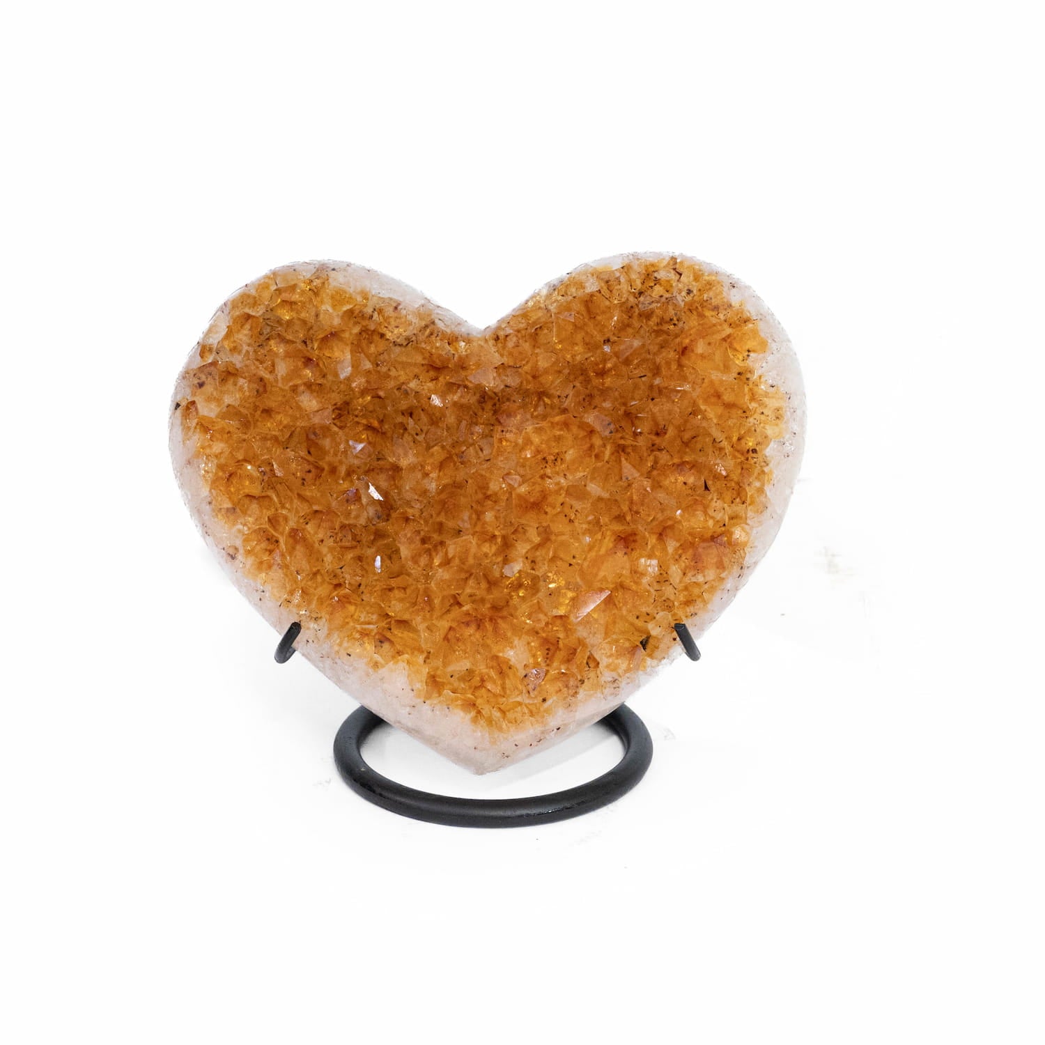 Citrine Druze Heart