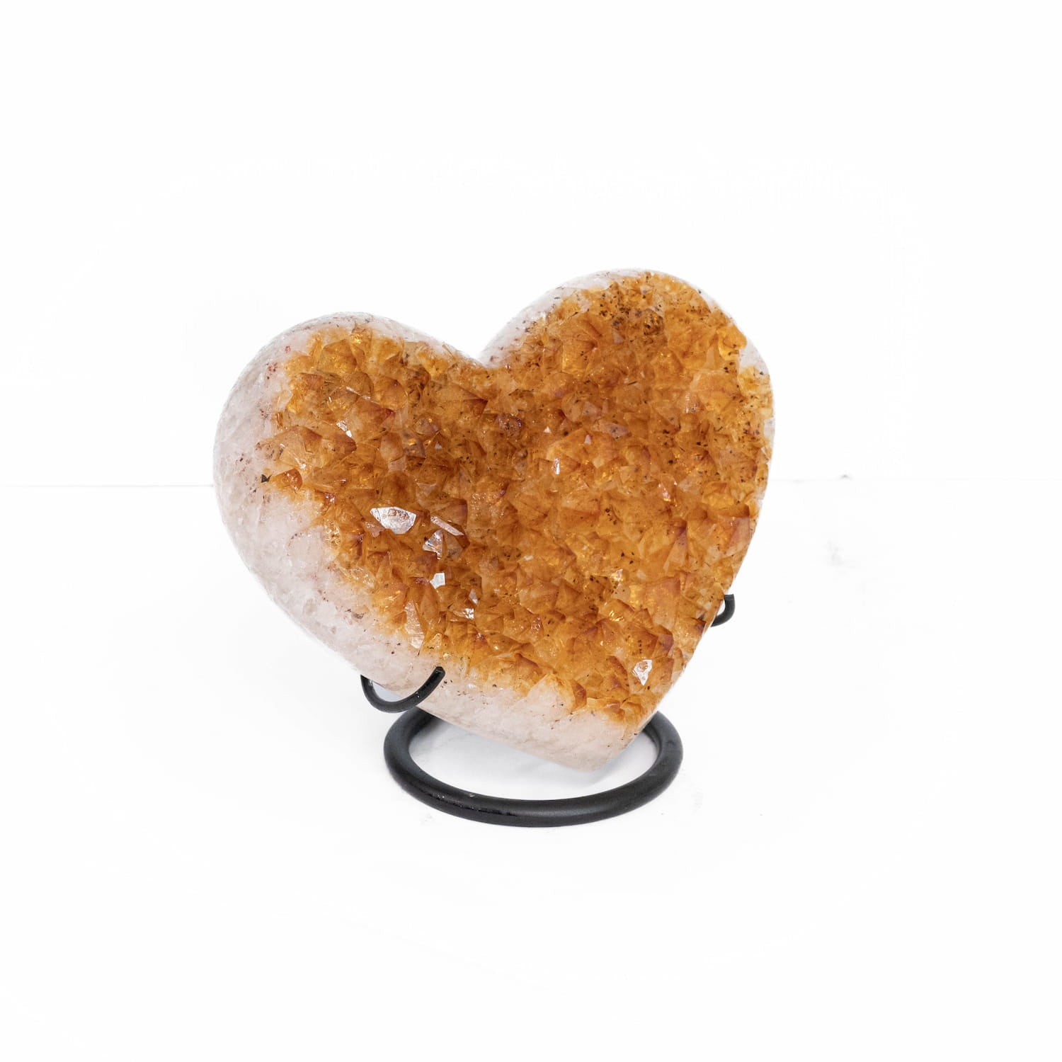Citrine Druze Heart