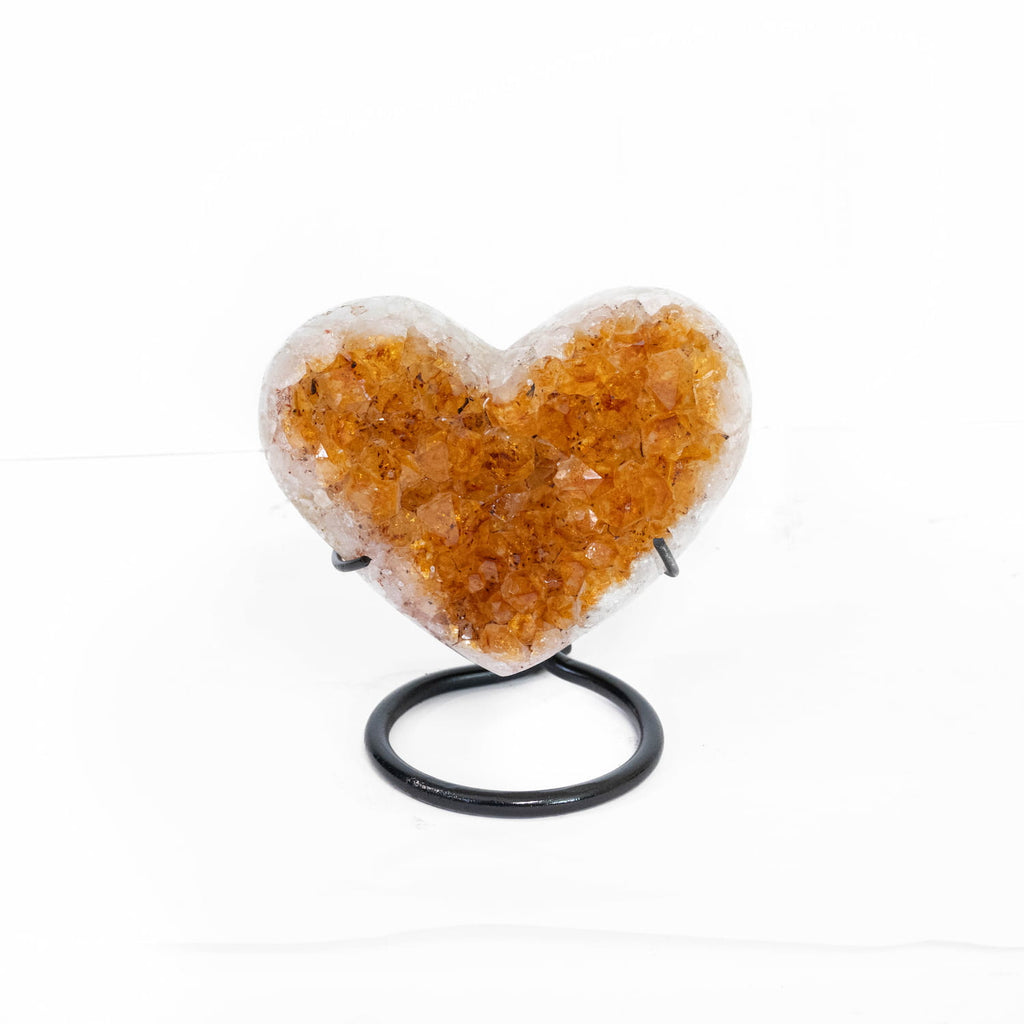 Citrine Druze Heart