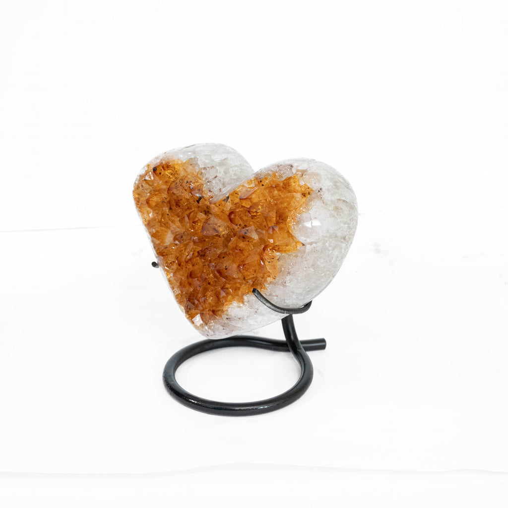 Citrine Druze Heart