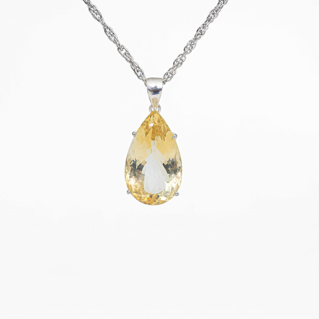 Citrine Silver Pendant