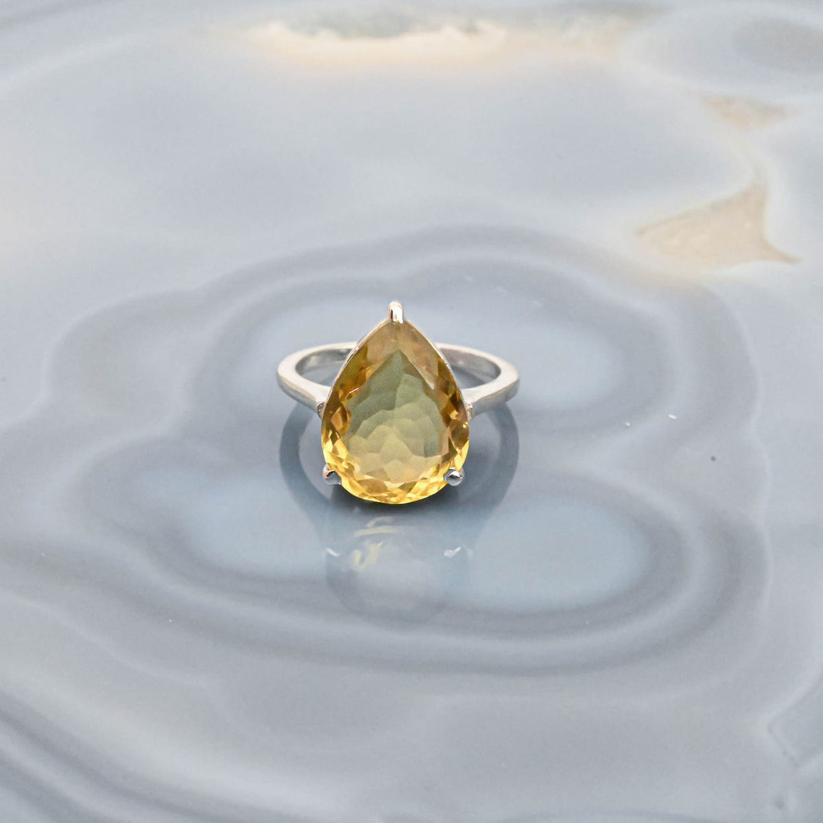 Citrine Silver Ring