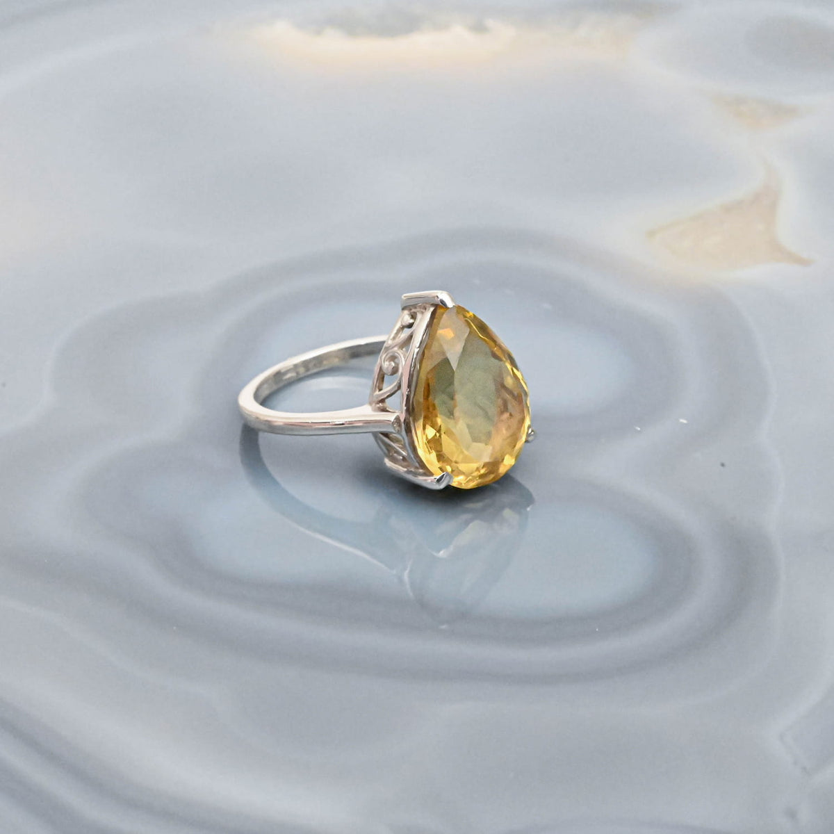 Citrine Silver Ring