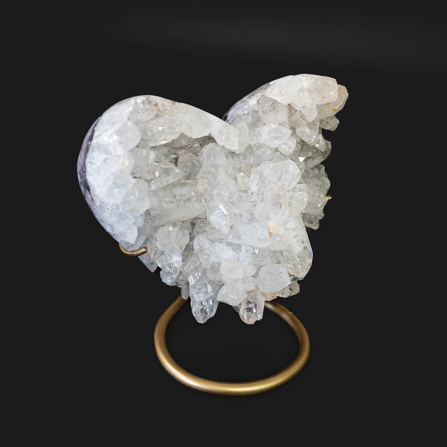 Pink Amethyst & Clear Quartz Heart
