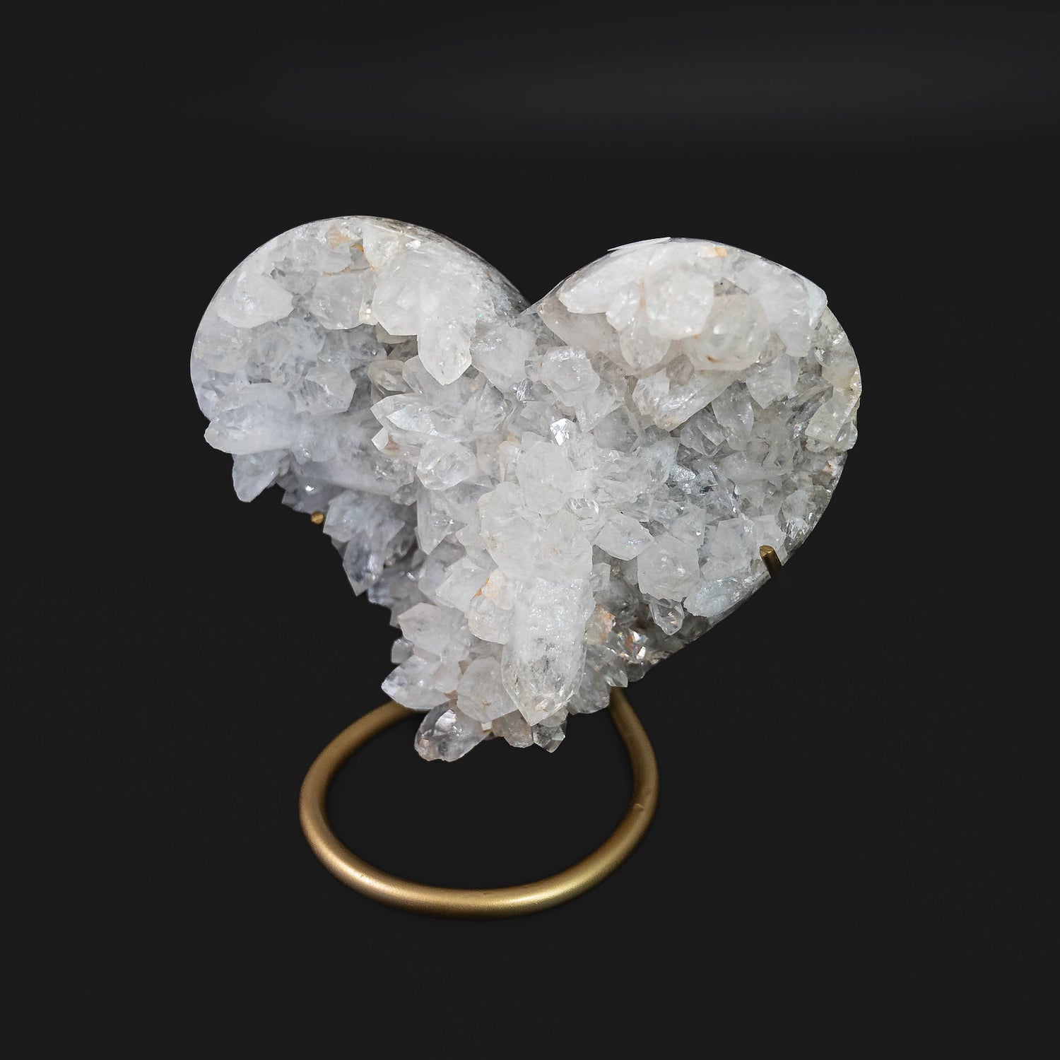 Pink Amethyst & Clear Quartz Heart