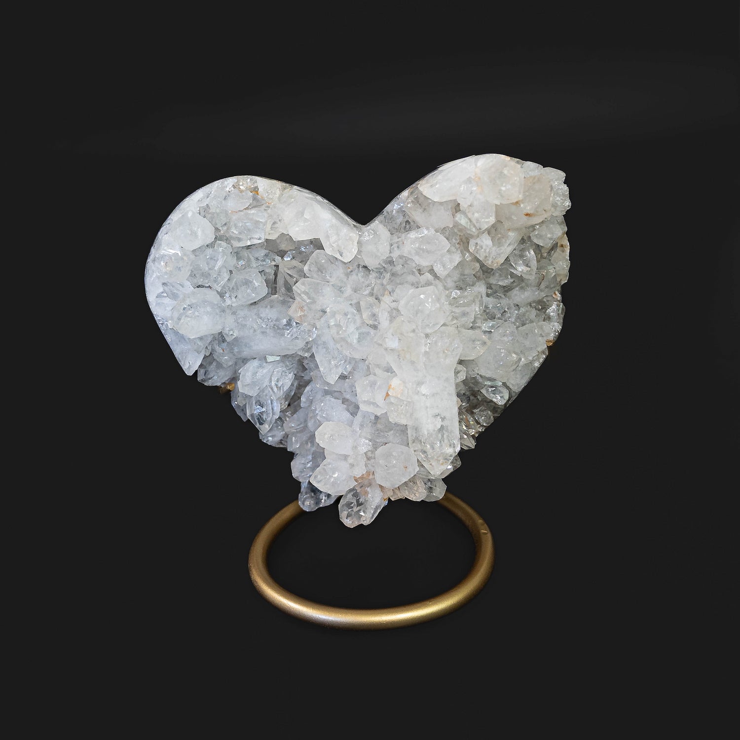 Pink Amethyst & Clear Quartz Heart