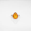 Fire Opal Silver Ring