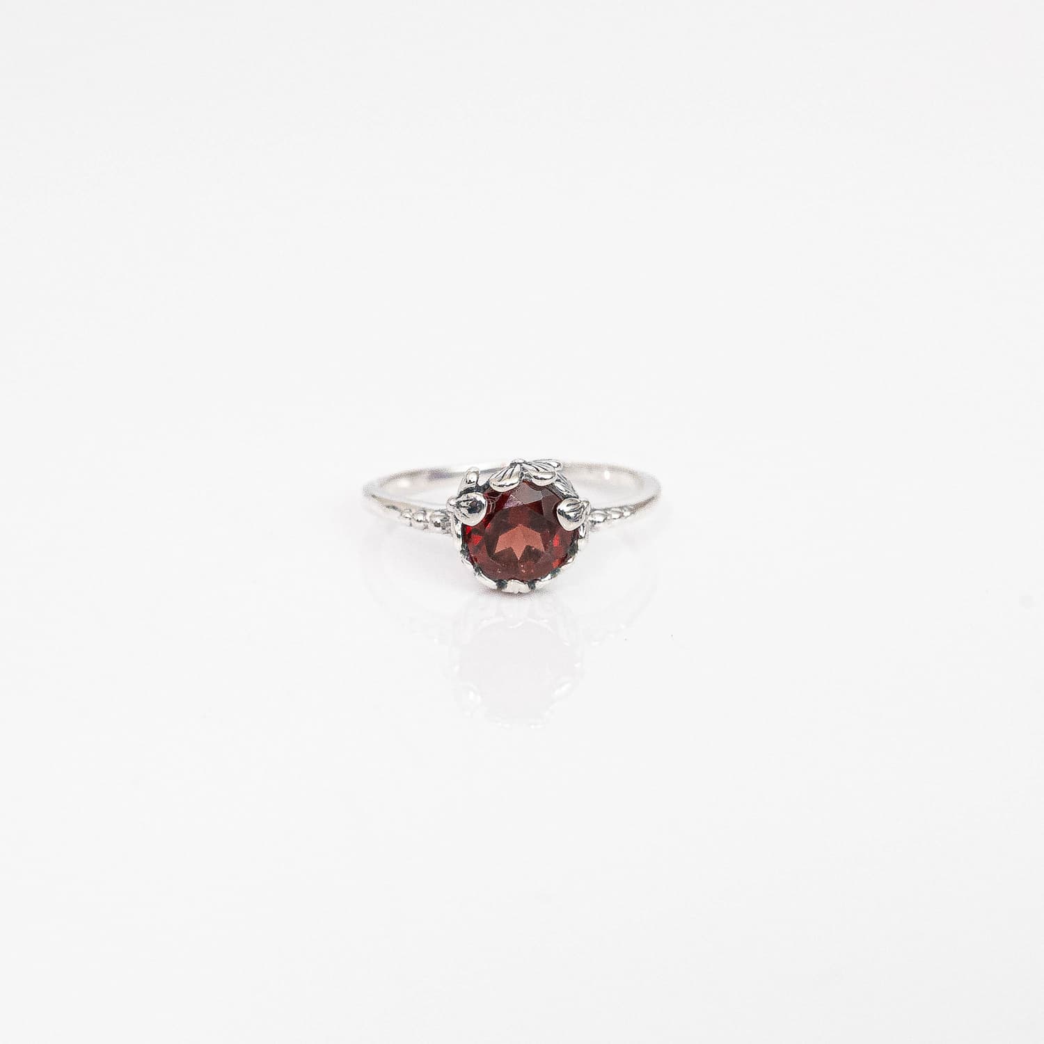 Garnet Silver Ring