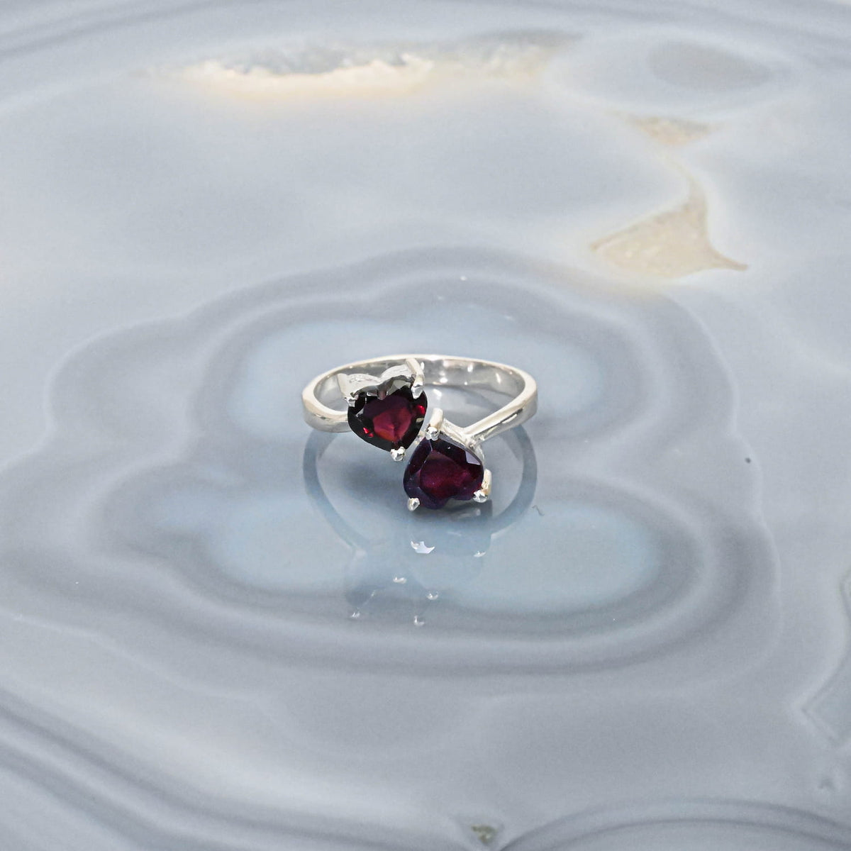 Garnet Silver Ring