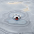 Garnet Silver Ring