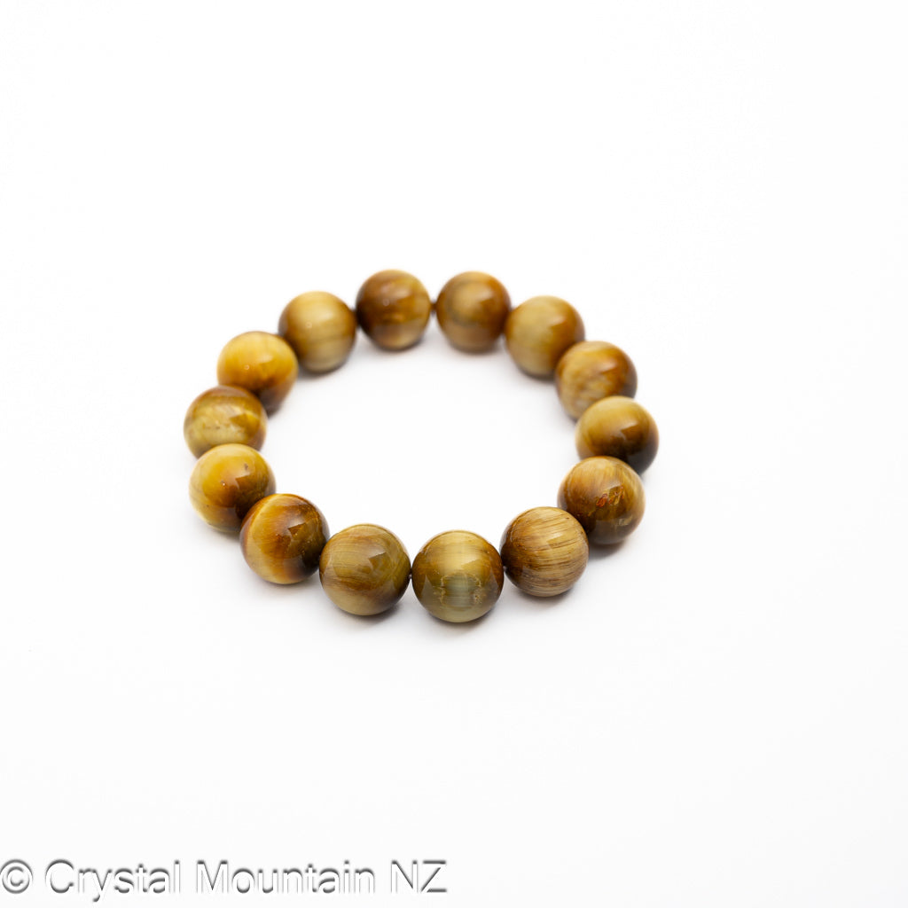 Golden Tigers Eye Bead Bracelet 16mm