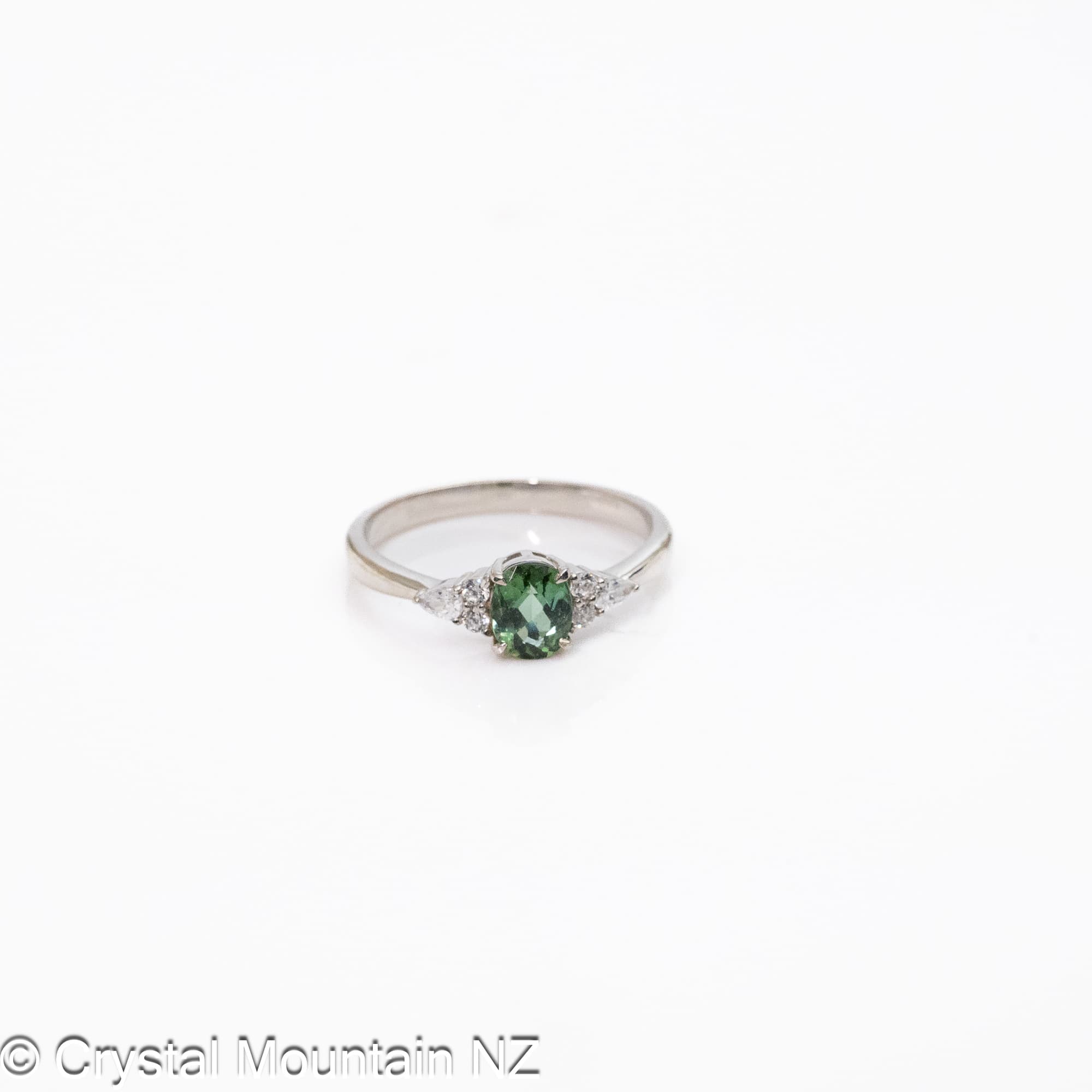 Green Tourmaline Ring - Silver