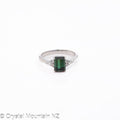 Green Tourmaline Ring - Silver