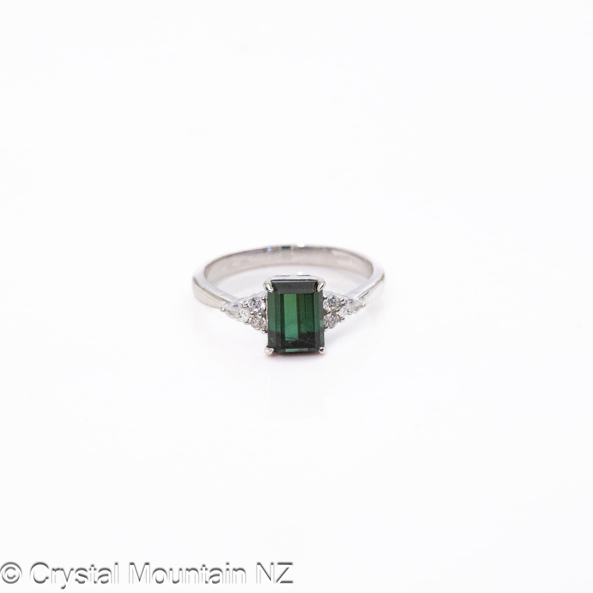 Green Tourmaline Ring - Silver
