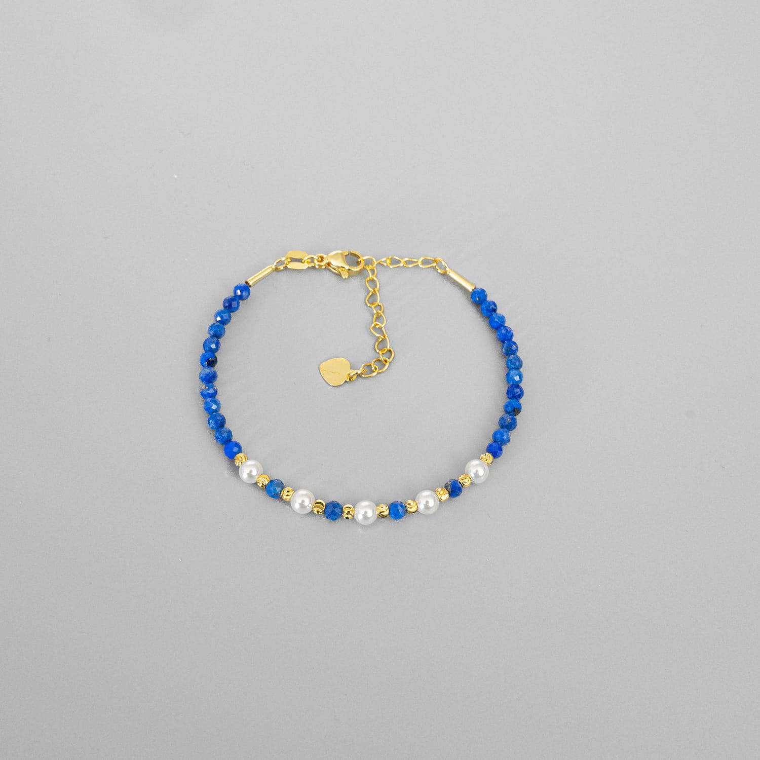 Lapis Lazuli & Pearl Clasp Bracelet