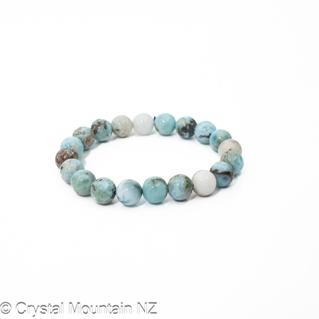 Larimar Bead Bracelet 9mm