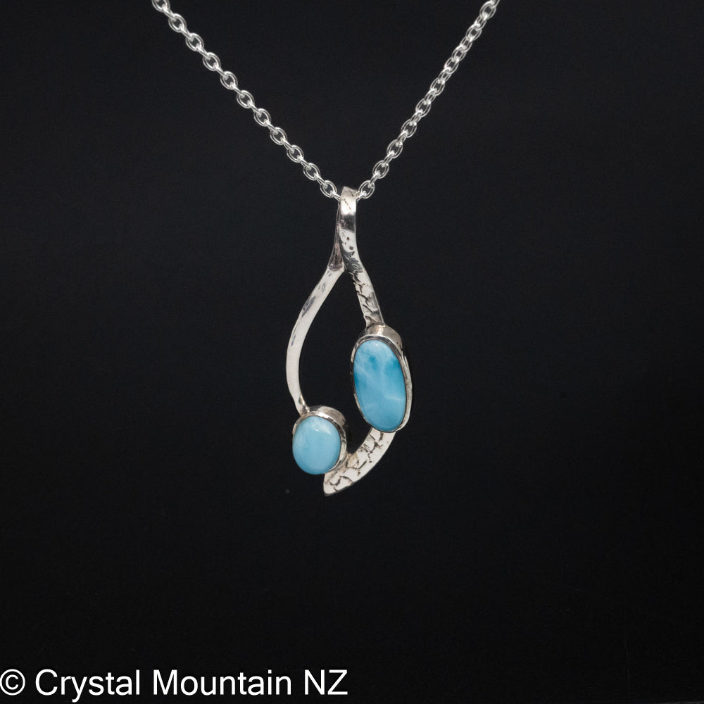 Larimar Pendant - Silver