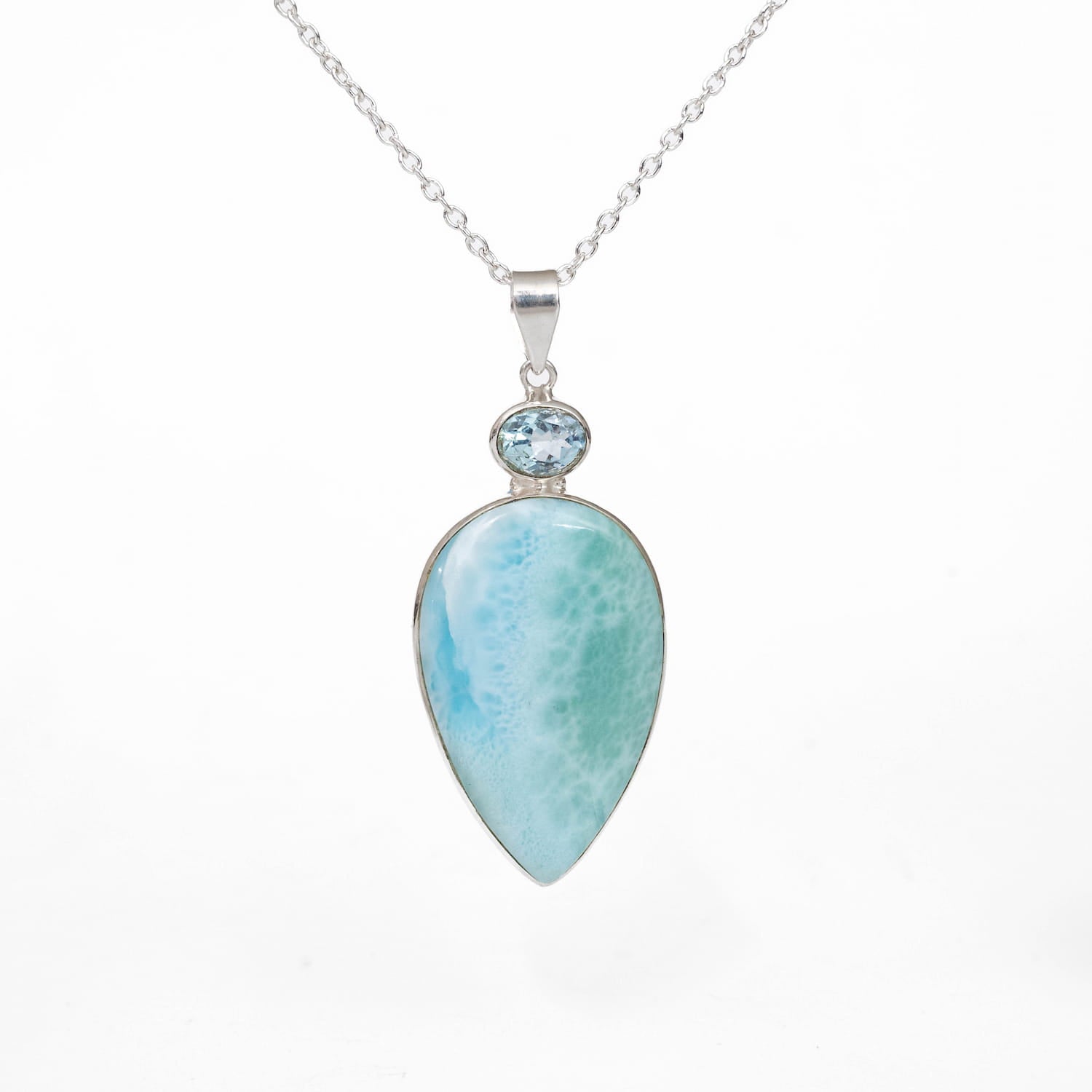 Larimar & Topaz Pendant