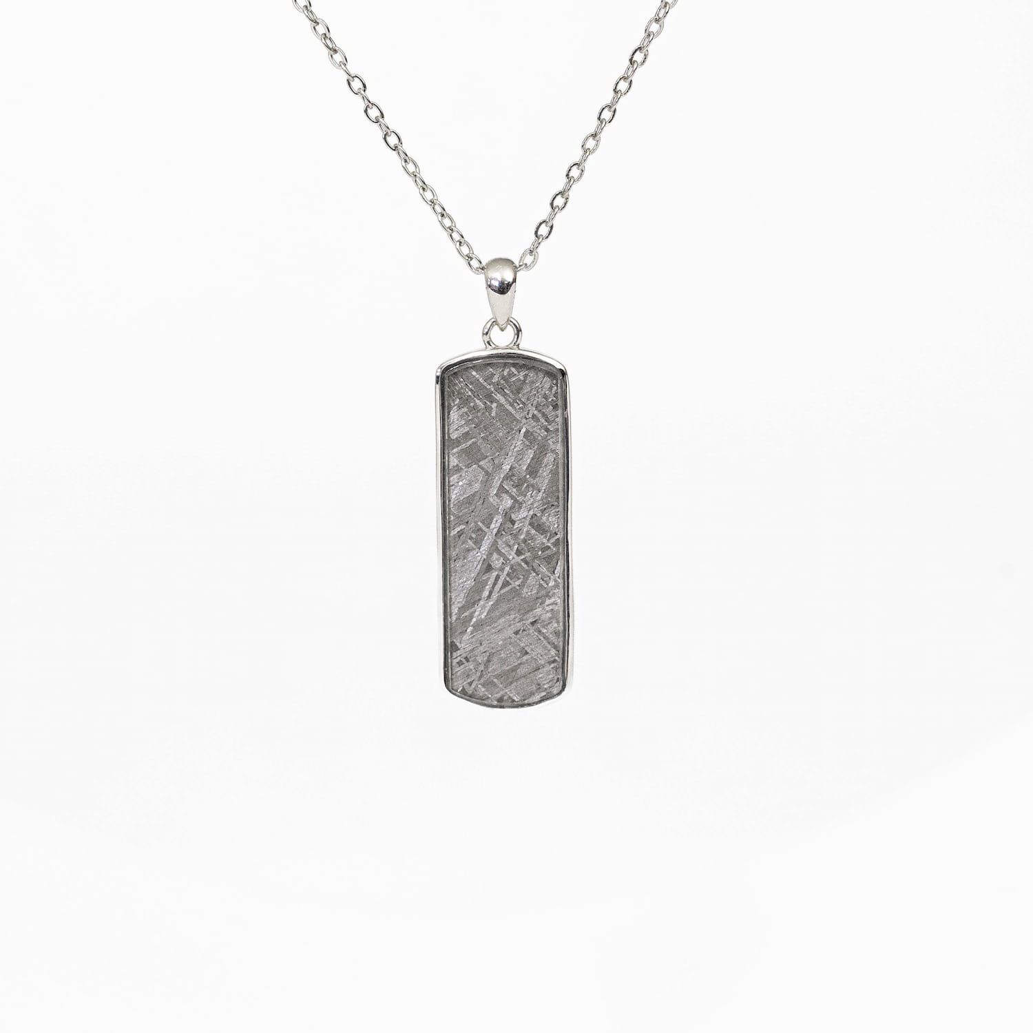 Meteorite Silver Pendant