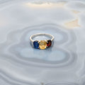 Multi Gemstone Silver Ring