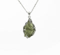 Moldavite Silver Pendant