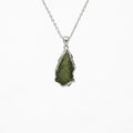 Moldavite Silver Pendant