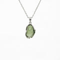 Moldavite Silver Pendant